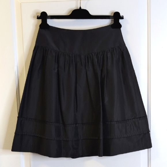 Lilly Pulitzer White Label A Line Black Silk Blend Skirt Size 0 - Picture 5 of 11